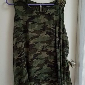 Sheer asymmetric blouse